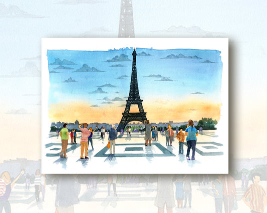 EIFFEL TOWER VIEW - Watercolor