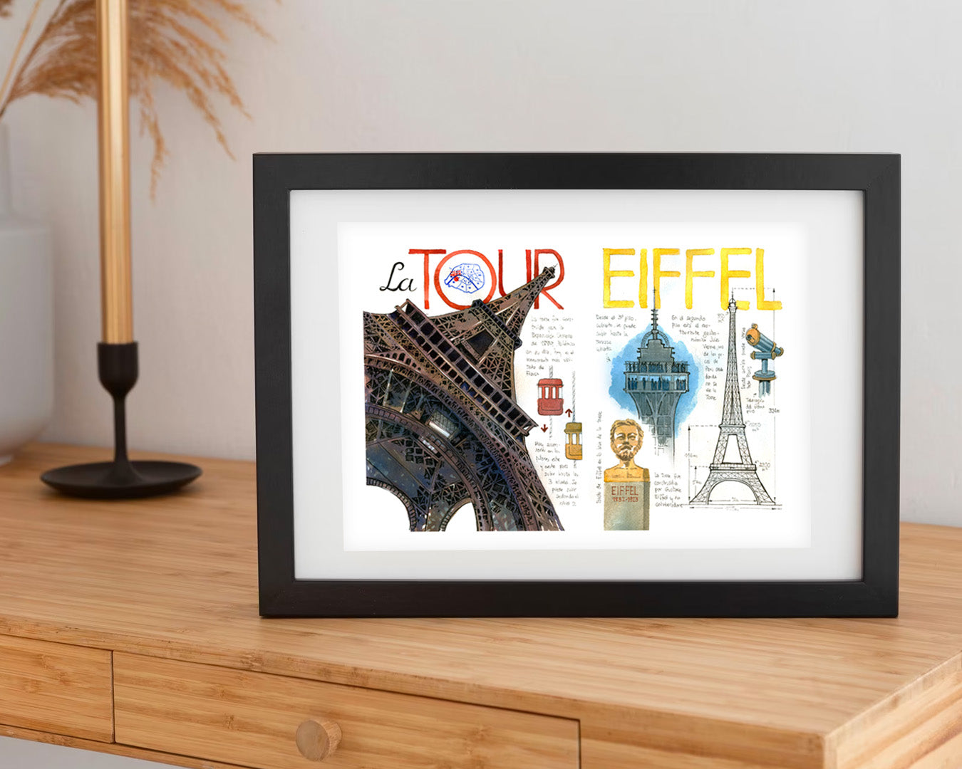 Tour Eiffel (détails) - Acuarela