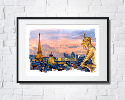PARIS BY NIGHT - Watercolor