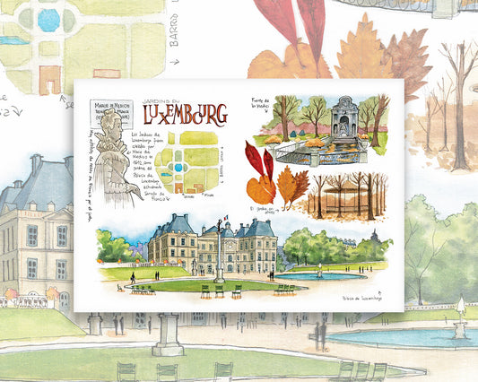 LUXEMBOURG GARDENS - Watercolor